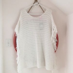 NWT White Lilly Pulitzer Fringe Sweater